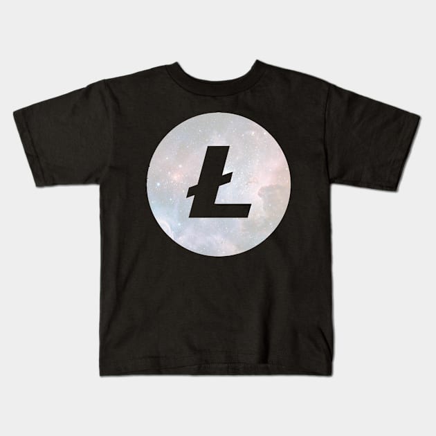 Litecoin LTC galaxy Kids T-Shirt by Klausstaler